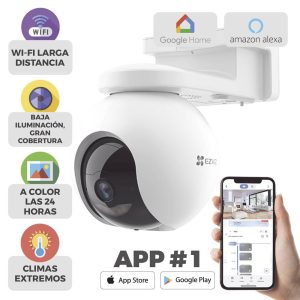 CÁMARA IP EZVIZ SMART WIFI DOMO IR PARA EXTERIOR HB8, INALÁMBRICO, 2560 X 1440 PIXELES, DÍA/NOCHE, CS-HB8
