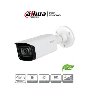 DAHUA IPC-HFW5442T-SE - CÁMARA IP BULLET DE 4 MEGAPIXELES WIZMIND/ LENTE DE 2.8 MM/ 113 GRADOS DE APERTURA/ DETECCIÓN DE ROSTROS/ PROTECCIÓN PERIMETRAL/ CONTEO DE PERSONAS/ IR DE 50 MTS/ WDR REAL/ IP67/ IK10/ MICROSD/