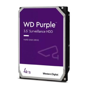 HDD INTERNO WD PURPLE 3.5 4TB SATA3 6GB/S 256MB 24X7 PARA DVR Y NVR DE 1-16 BAHIAS Y 1-64 CAMARAS