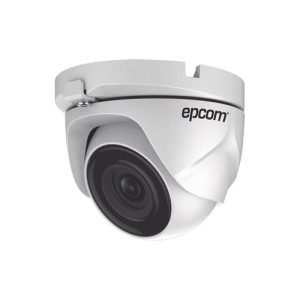 CÁMARA EPCOM TIPO TURRET TURBOHD 2 MEGAPIXEL 1080P METÁLICA GRAN ANGULAR 103° LENTE 2.8 MM IR EXIR 20 MTS EXTERIOR IP66 TVI-AHD-CVI-CVBS DWDR