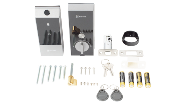 CERRADURA INTELIGENTE EZVIZ CON TECLADO DL04, HASTA 50 USUARIOS, NEGRO,