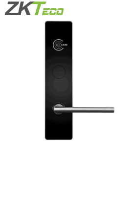 Cerradura Izquierda para Hotel con Tecnología MIFARE 13.56 MHz, Compatible con Puertas de 35 a 45 mm de Grosor, Fabricada en Aleación de Zinc, Capacidad de Registro de 224 Eventos