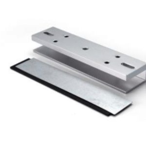 ZKTECO LM200LEDSU - Paquete de contrachapa magnética de 200 Kg a 12 VDC con señal NC que incluye soporte en U para colocación en puertas de vidrio