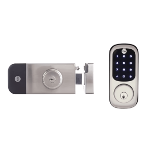 YALE-ASSA ABLOY MX89997 Cerradura Digital para Exteriores, Teclado Digital Táctil, Control Remoto App Yale, Compatible Zigbee-Z Wave Plus, Resistente Intemperie, Hasta 250 Usuarios, Baterías AA