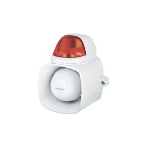 ENFORCER SECOLARM SH816SSMQ/R Sirena, Luz Estroboscópica Autónoma, Color Rojo 4 en 1, IP65, Uso Interior y Exterior, 12 Vcd, Múltiples Tipos de Notificación, Estroboscópica, de Sirena o de Audio /